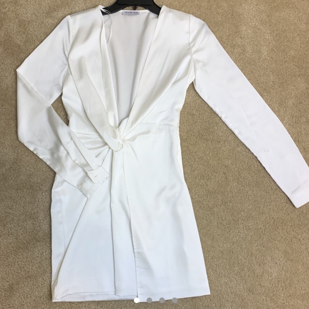 white satin dress